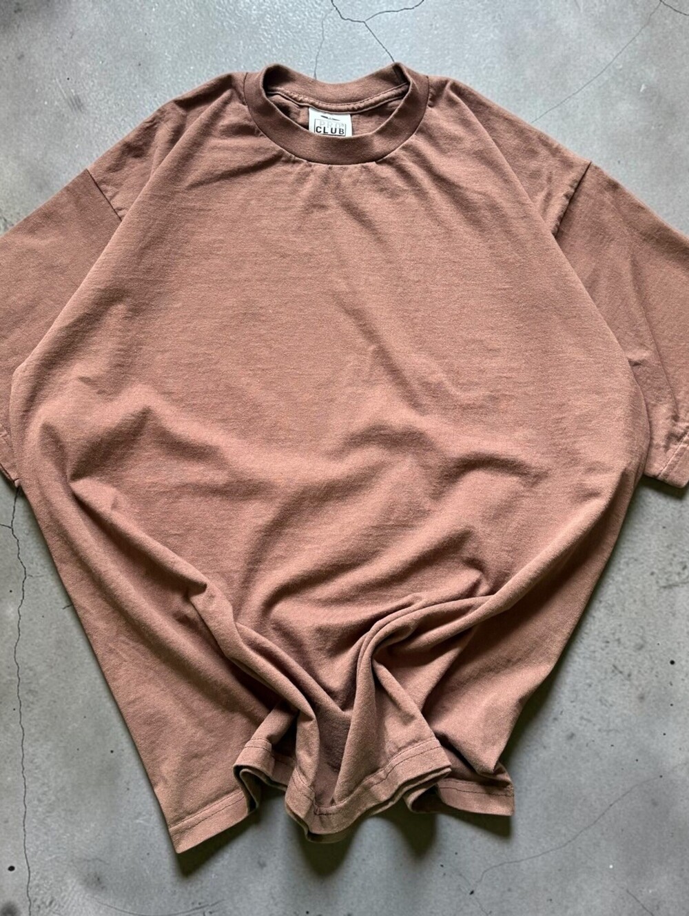 Vintage 90s Pro Club Blank Minimalist T-shirt Size XL Mocha Brown Made in USA